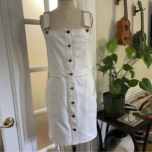 RVCA Conquer White Denim Overall
Dress Women Sz-L
